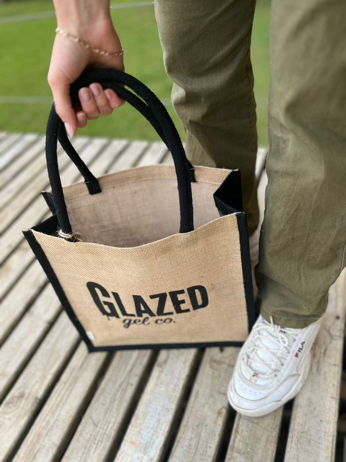 Glazed tote bag