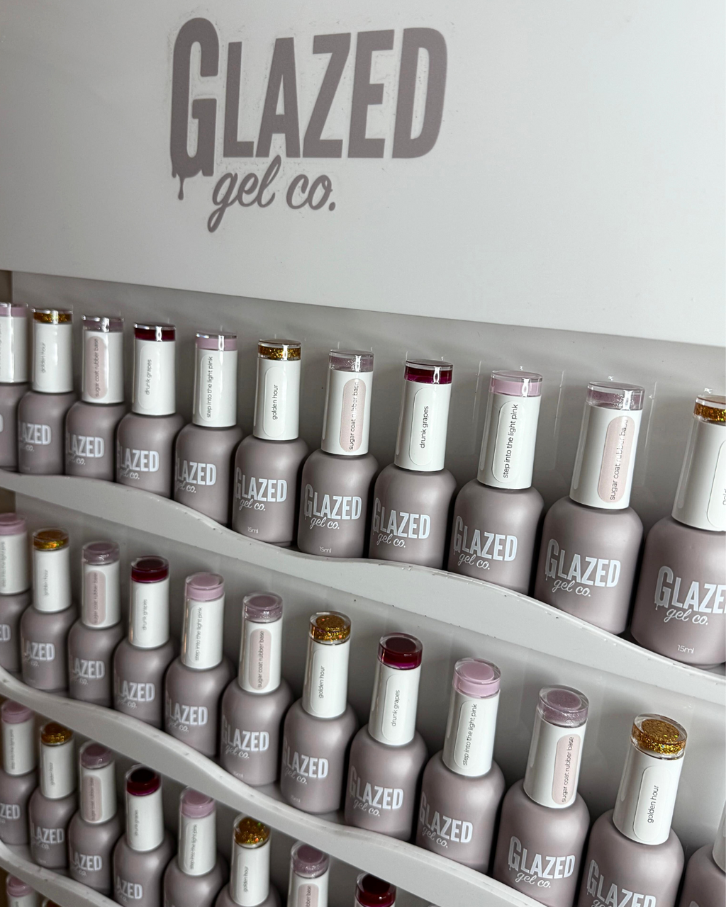 Glazed floating shelf