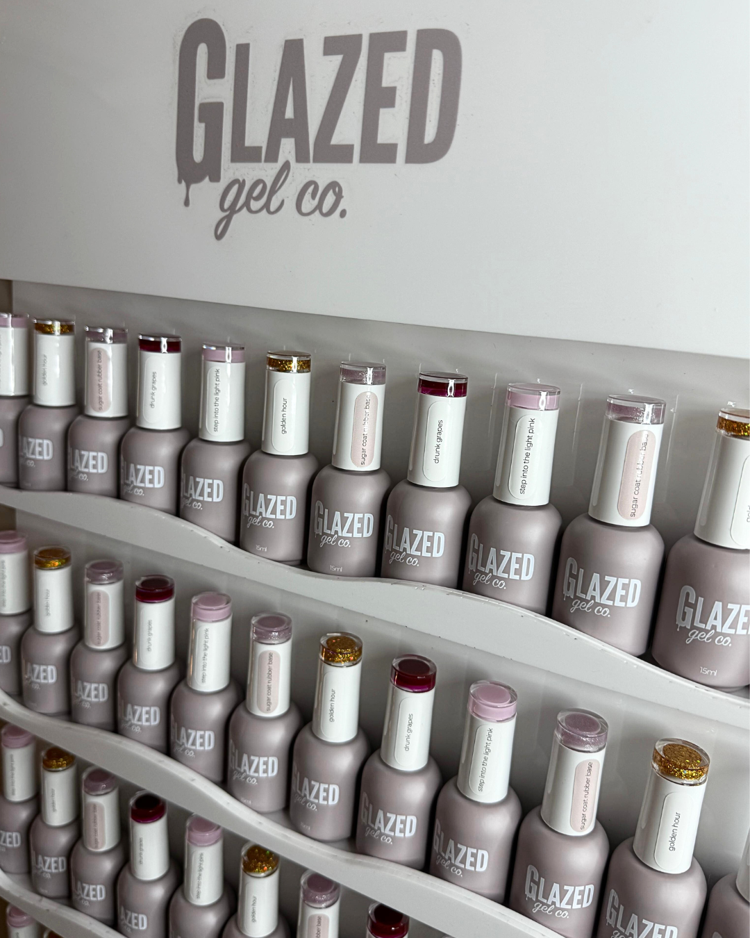 Glazed floating shelf