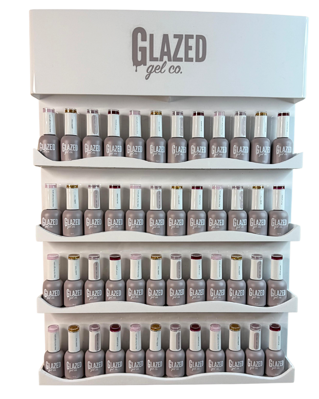 Glazed floating shelf